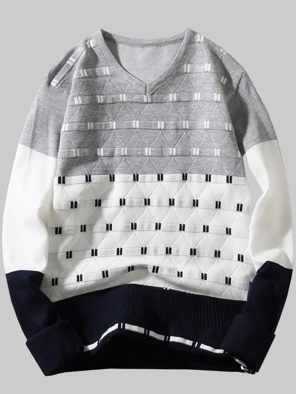 Men's V-Neck Long Sleeve Sweater