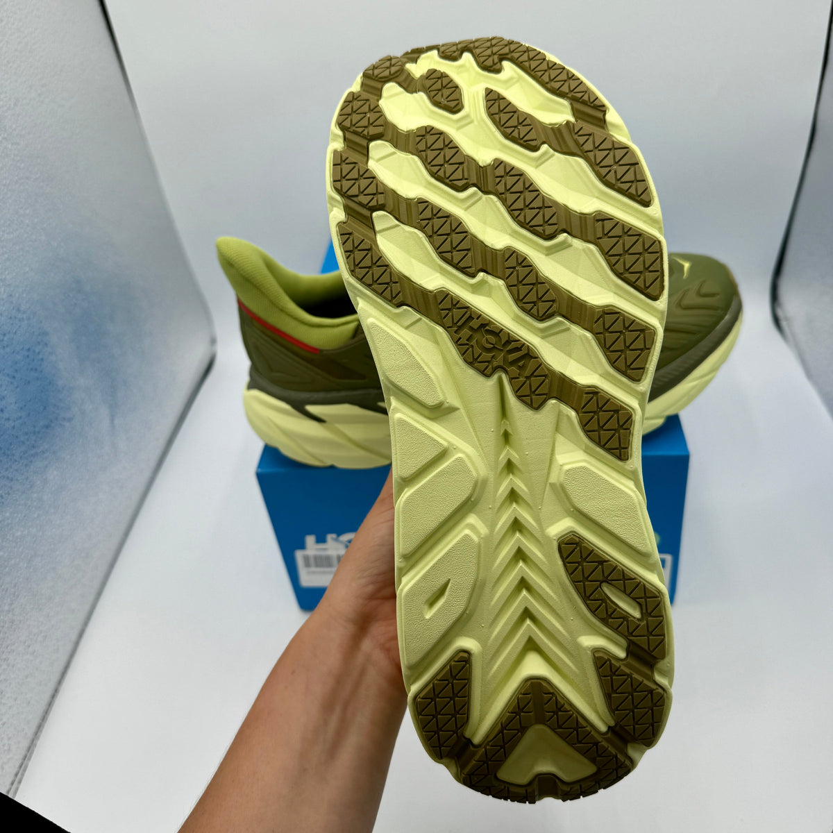 Hoka Project Clifton Avocado Dark Citron Unisex Shoes ADCT Olive Green
