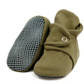 Stay-On Baby Booties, Organic Cotton Lined – Khaki