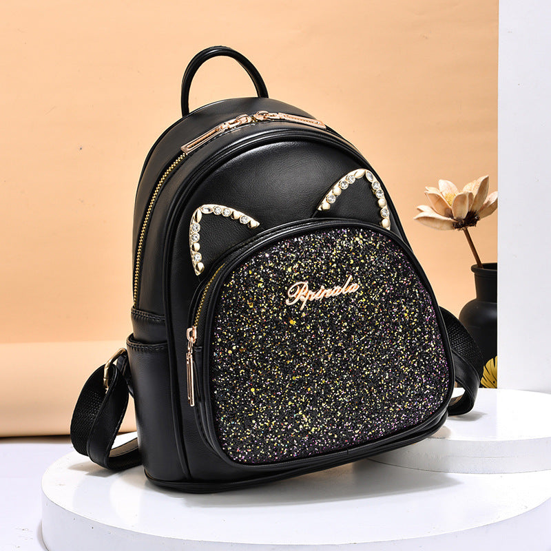 Women's PU Leather Large Capacity Backpack