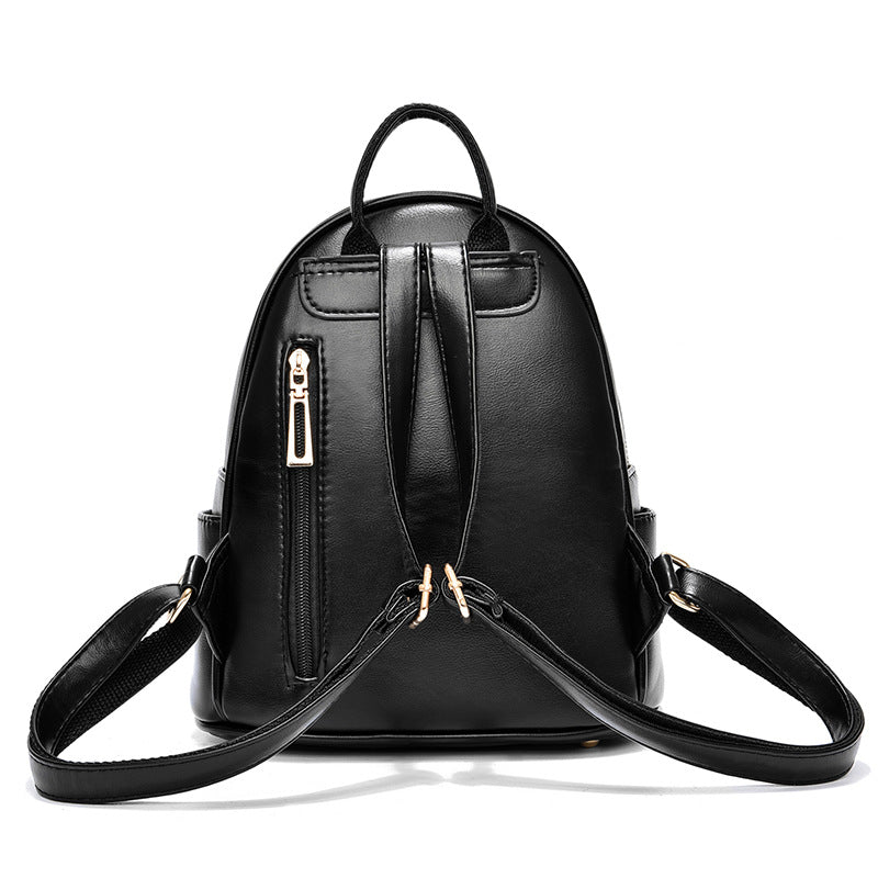 Women's PU Leather Large Capacity Backpack