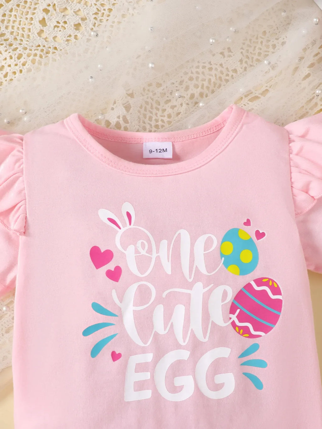 Children's Ruffled Graphic Bodysuit and Skirt Set