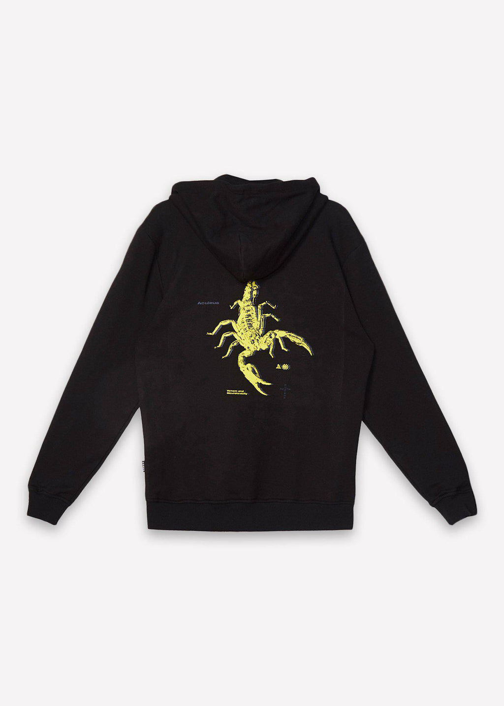 Men's Pullover Hoodie with Scorpion Screen Print in Black - Konus Brand