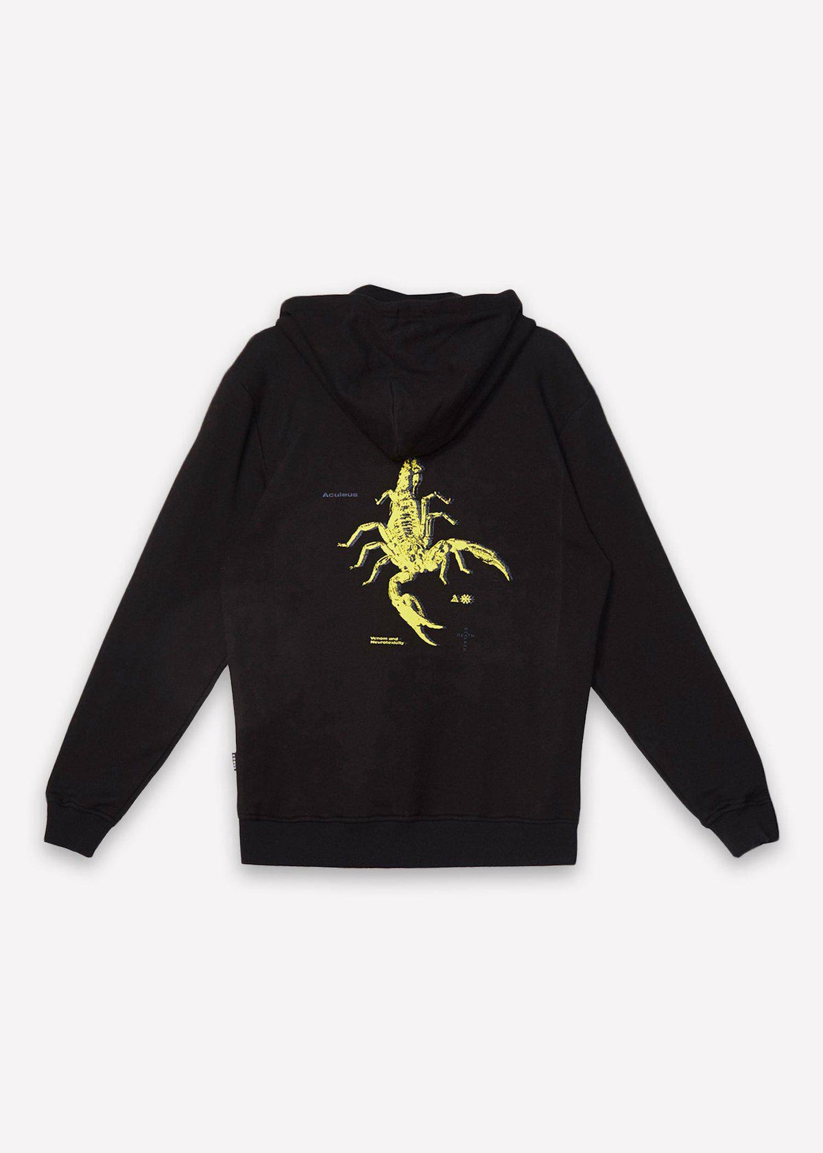 Men's Pullover Hoodie with Scorpion Screen Print in Black - Konus Brand