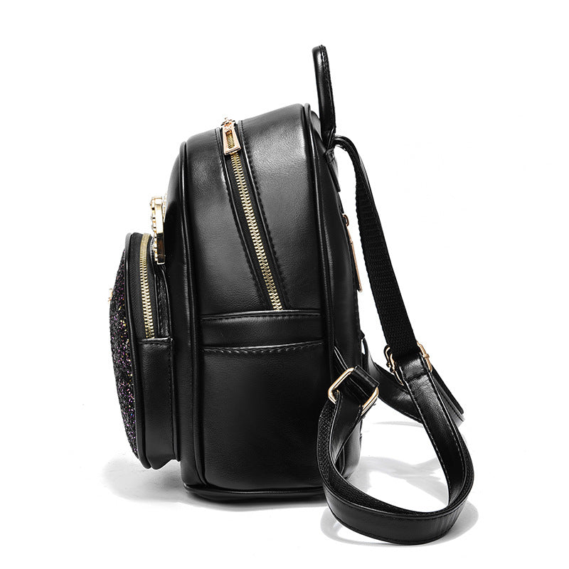 Women's PU Leather Large Capacity Backpack