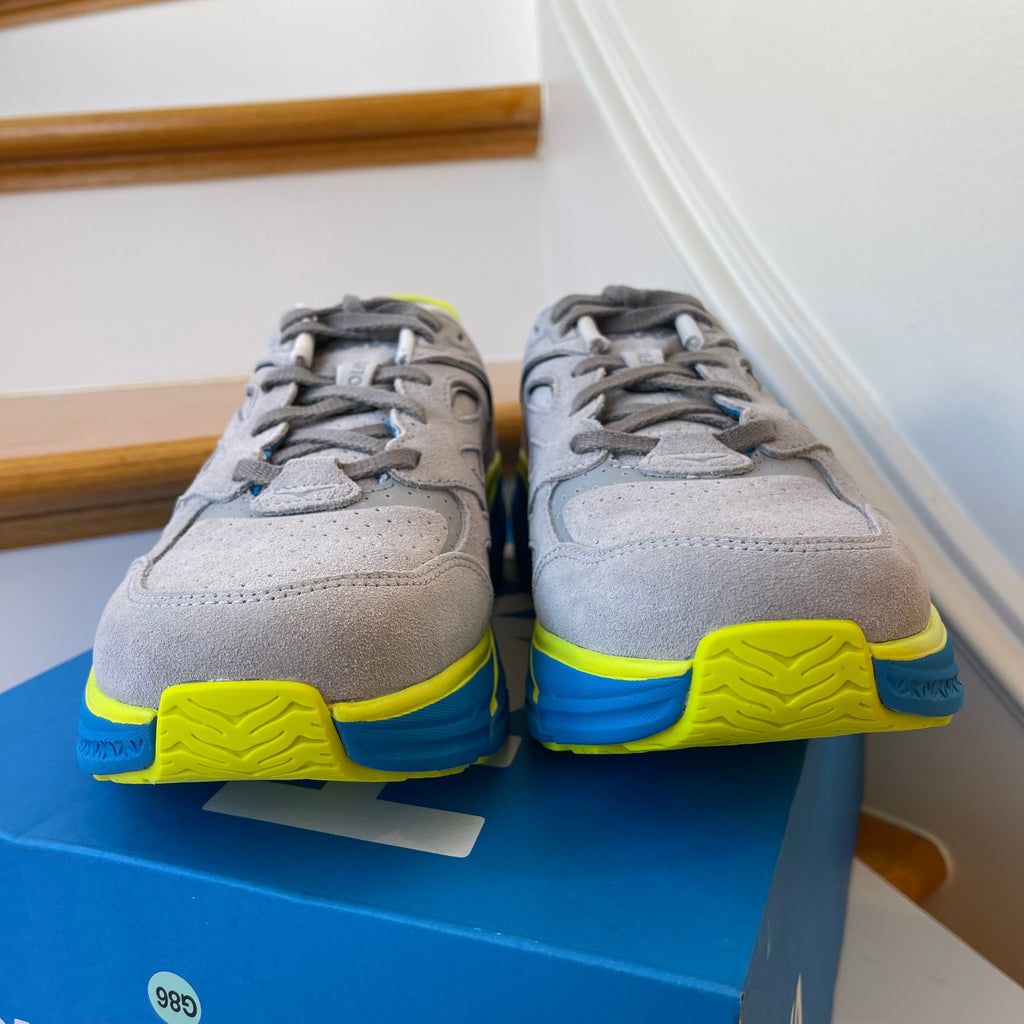 Hoka Clifton L Suede in Lunar Rock / Diva Blue UNISEX Shoes Leather