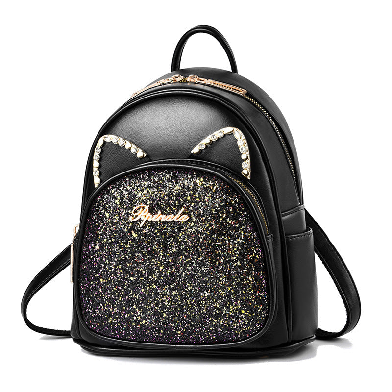 Women's PU Leather Large Capacity Backpack