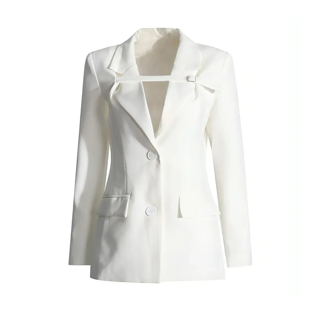 Fashion Slim Fit Patchwork Suit Jacket For Women | Femstylo