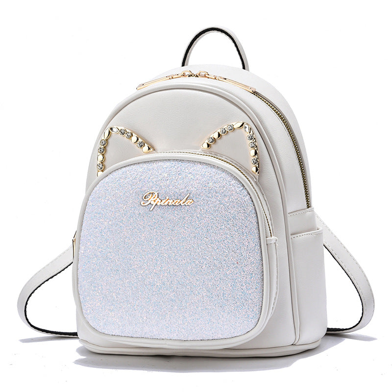 Women's PU Leather Large Capacity Backpack