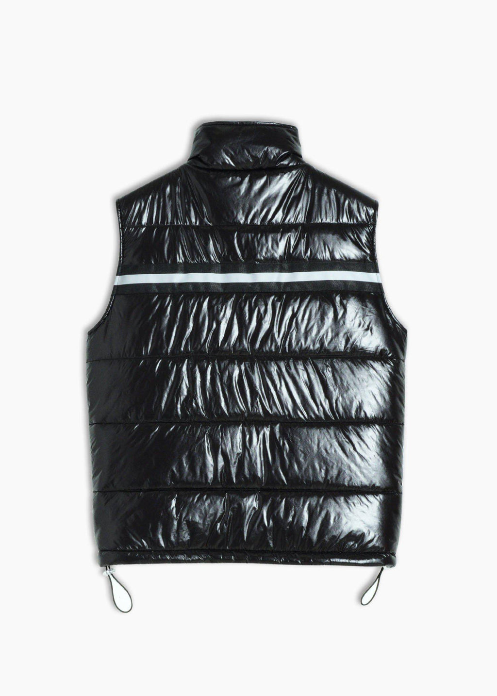 Men's Zip-Up Puffer Vest in Black - Konus Brand
