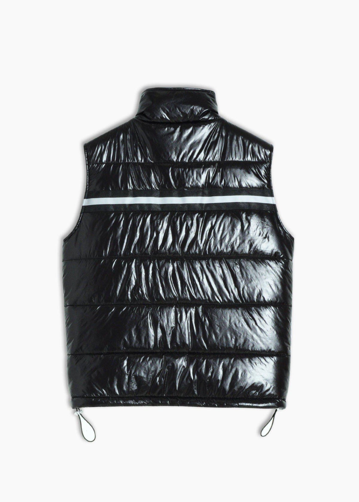 Men's Zip-Up Puffer Vest in Black - Konus Brand