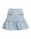 Elina Boucle Mini Skirt - Blue Boucle (Final Sale)