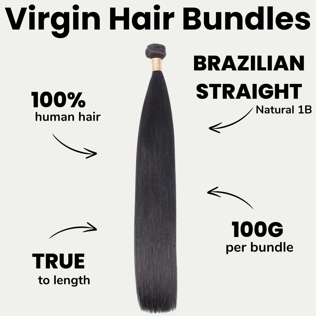 Brazilian Straight 100% Human Hair Bundles