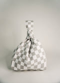 Classic Checkered Grey Handbag