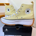 Converse Run Star Hike Platform in lemon drop , high top Chuck Taylor sneaker