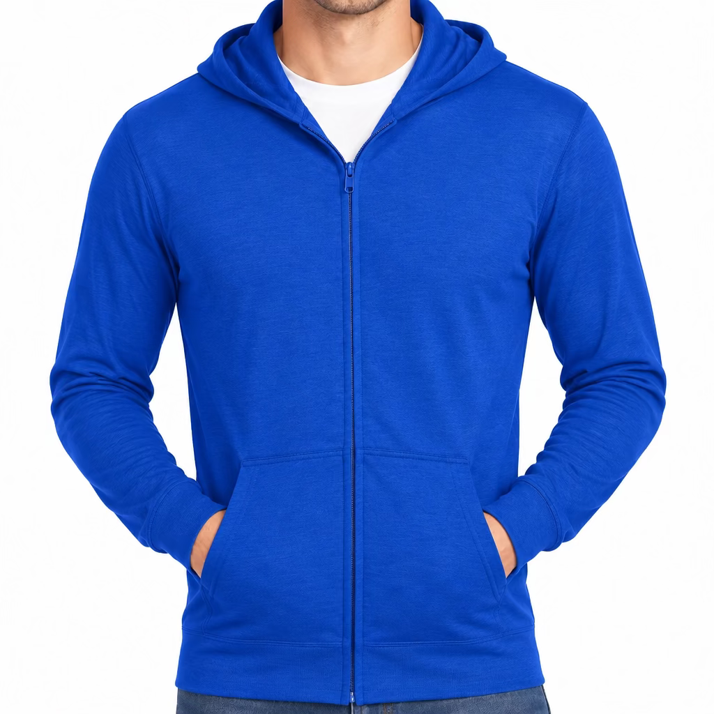 Men's Lightweight Zipper Hoodie - 6491