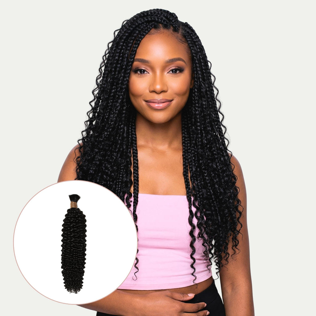 Kinky Curly Bulk 100% Human Braiding Hair