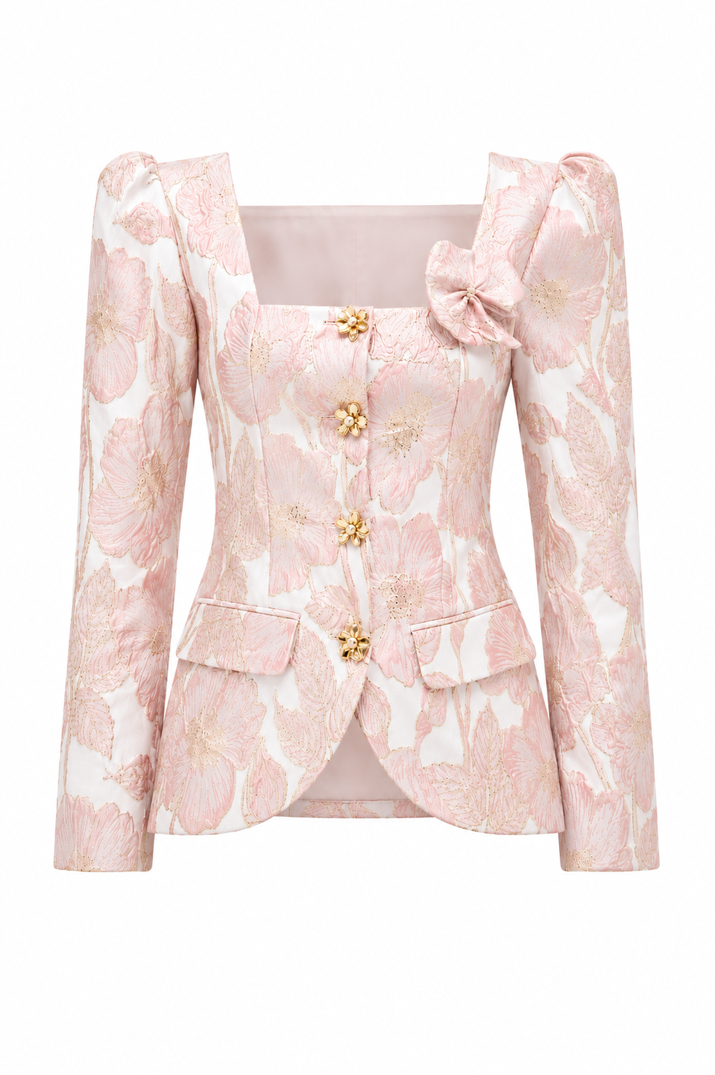 Petal Jacquard Jacket – Pink (Final Sale)