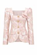 Petal Jacquard Jacket – Pink (Final Sale)