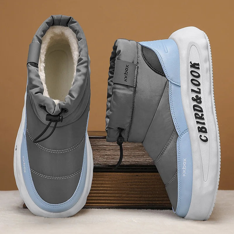 Mens Winter Velvet Ankle Boots – Warm Stylish Winter Shoes