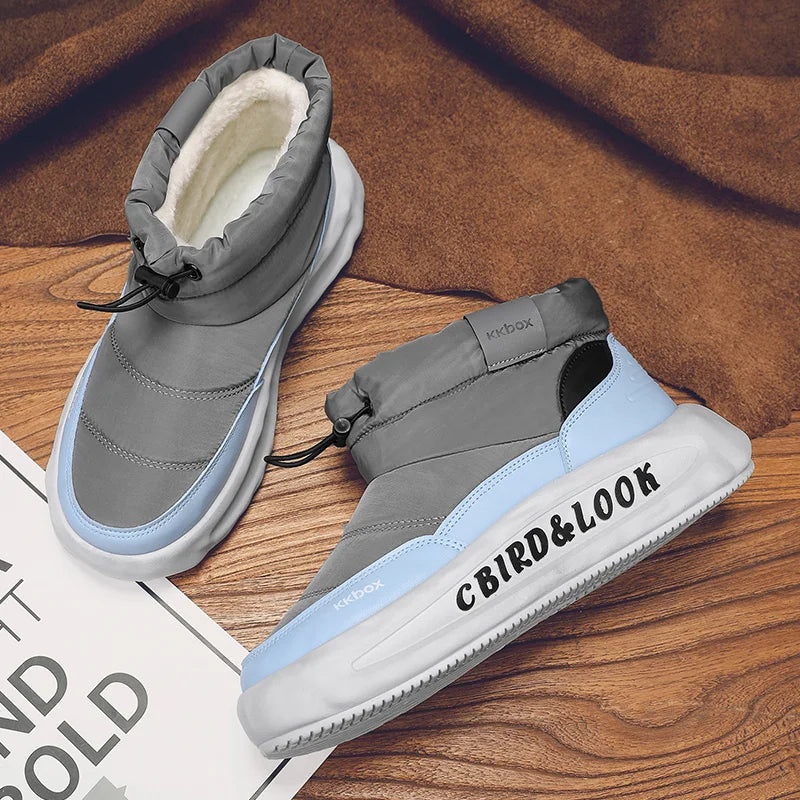 Mens Winter Velvet Ankle Boots – Warm Stylish Winter Shoes