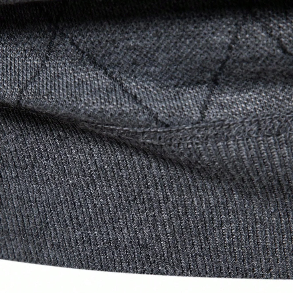 New Fashion Mens Knit Sweater American Half Zip Fleeced Knitwear Men's Stand Collar Casual Sweaters Pullovers
