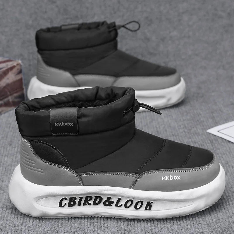 Mens Winter Velvet Ankle Boots – Warm Stylish Winter Shoes