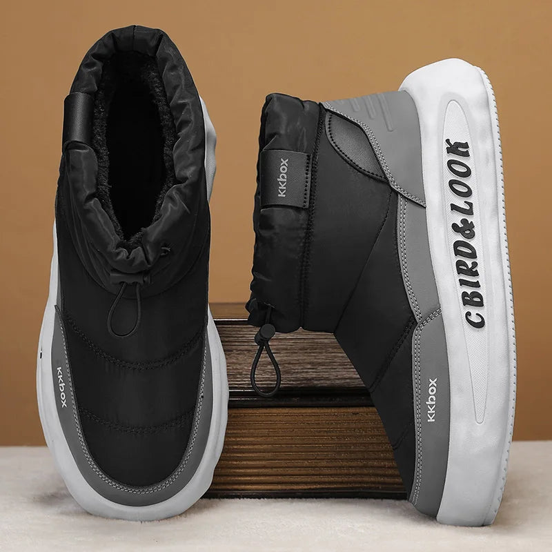 Mens Winter Velvet Ankle Boots – Warm Stylish Winter Shoes