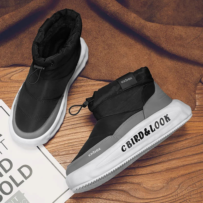 Mens Winter Velvet Ankle Boots – Warm Stylish Winter Shoes