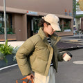 Women Winter Cropped Jacket – Warm Cotton-Padded Puffer Coat