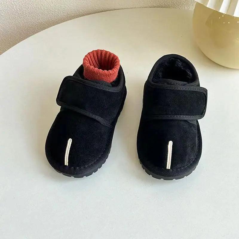 Kids' Faux Suede Plush Winter Snow Boots