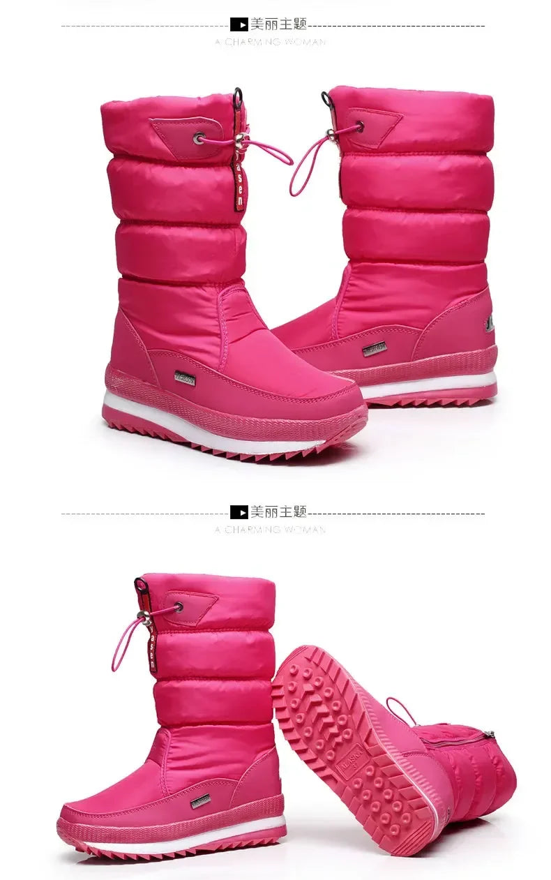 Women's Plush Waterproof Winter Boots