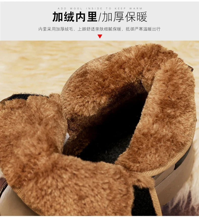 Mens Winter Ankle Boots – Warm Durable Outdoor Shoes