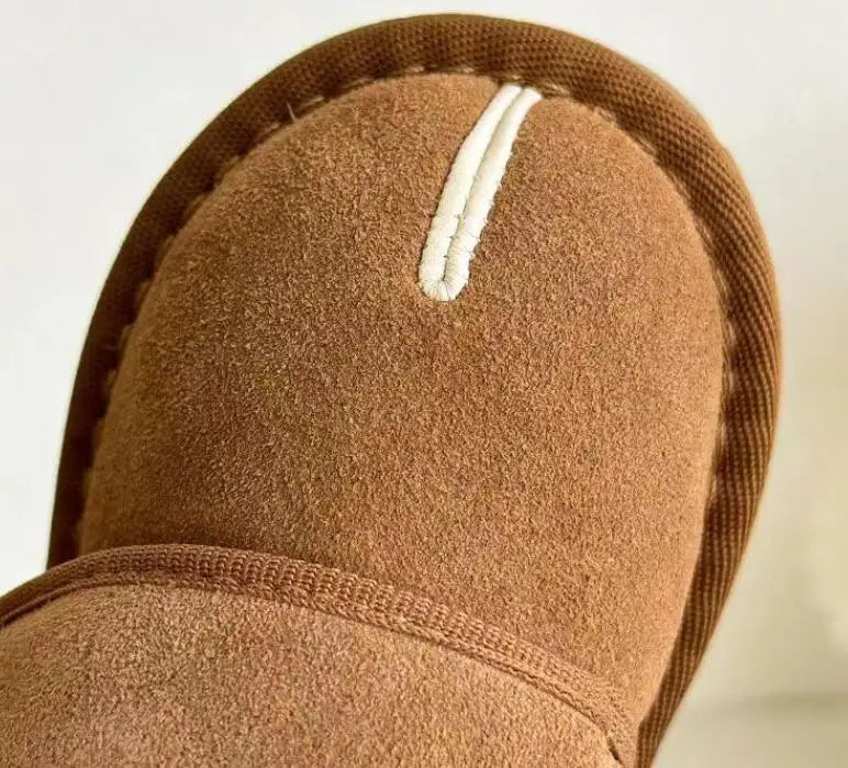 Kids' Faux Suede Plush Winter Snow Boots