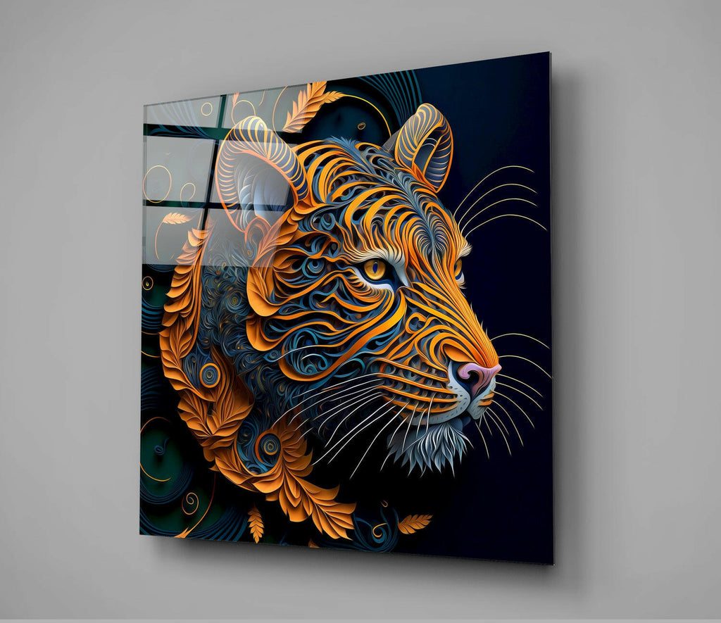 Tiger Glass Wall Art  || Designers Collection