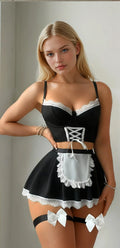 Lace-Up Maid Lingerie Set