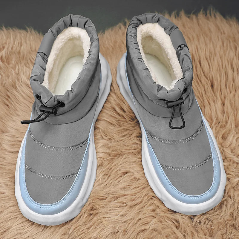 Mens Winter Velvet Ankle Boots – Warm Stylish Winter Shoes