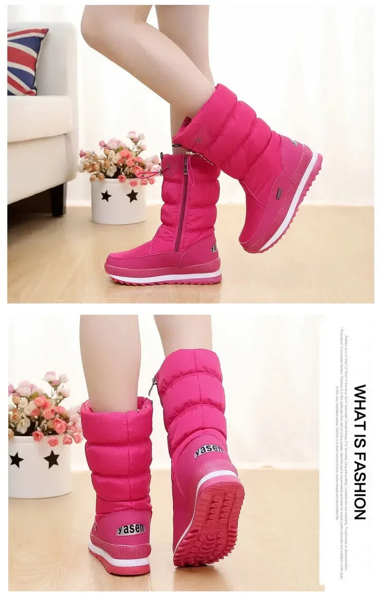 Women's Plush Waterproof Winter Boots