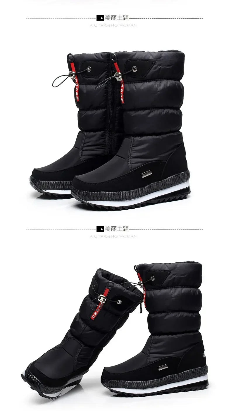 Women's Plush Waterproof Winter Boots