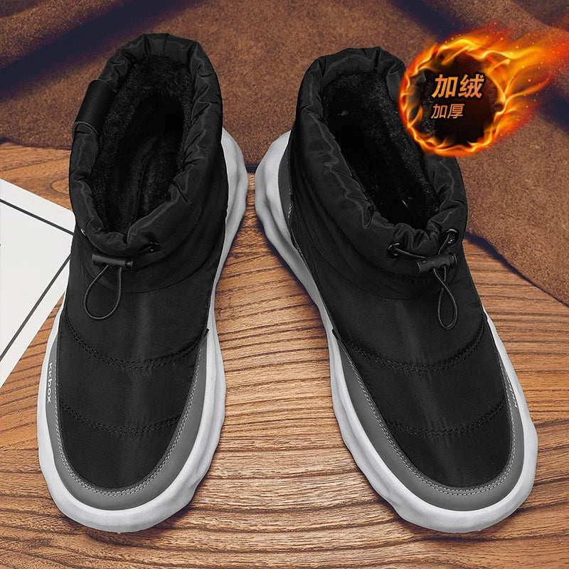 Mens Winter Velvet Ankle Boots – Warm Stylish Winter Shoes