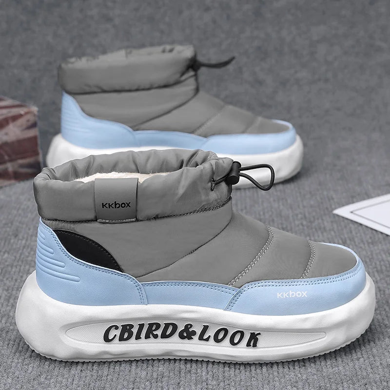 Mens Winter Velvet Ankle Boots – Warm Stylish Winter Shoes