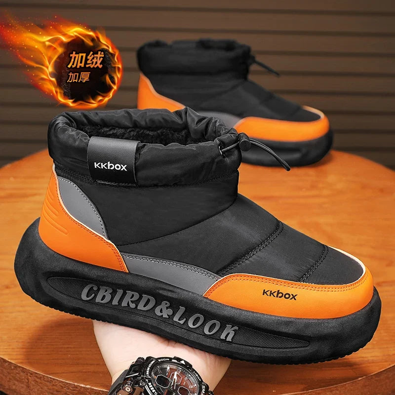 Mens Winter Velvet Ankle Boots – Warm Stylish Winter Shoes