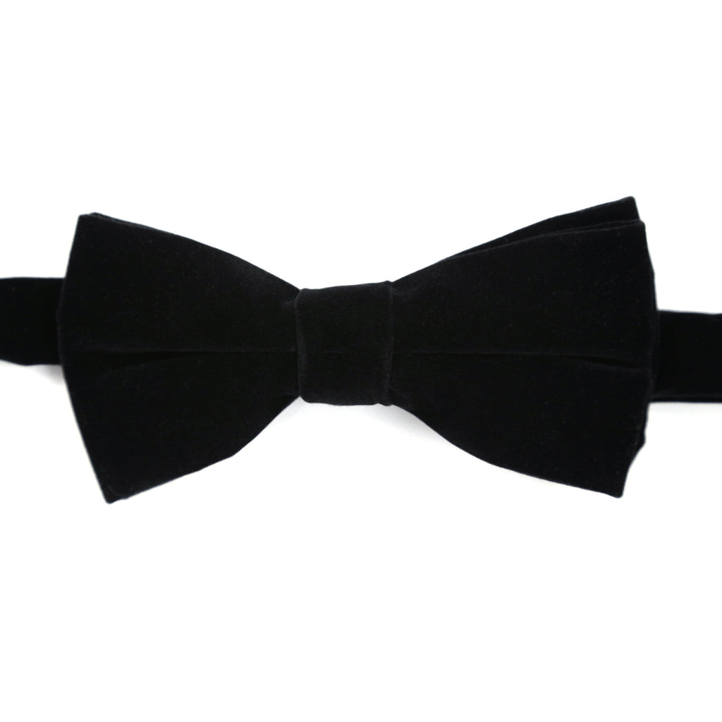 Premium Classic Velvet Bow Tie - Black