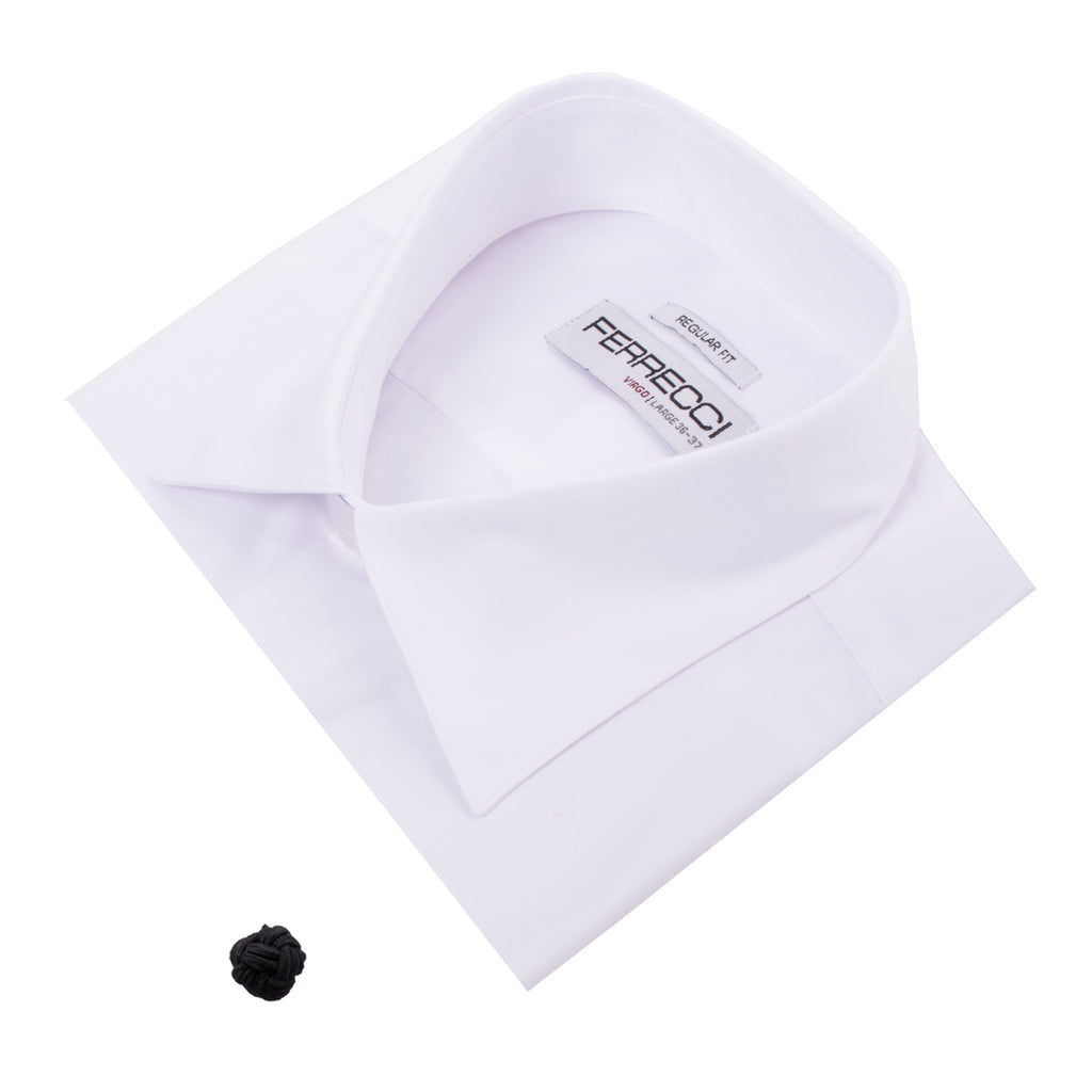 Ferrecci Virgo Big & Tall White French Cuff Dress Shirt – Sizes 14 to 2XL
