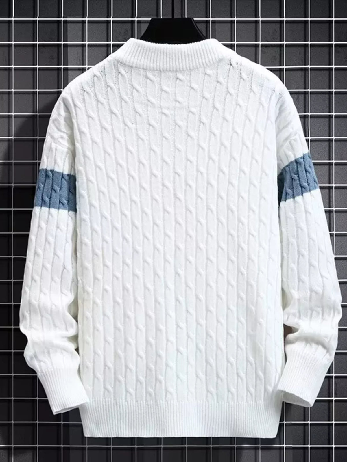 Men's Plus Size Color Block Round Neck Sweater