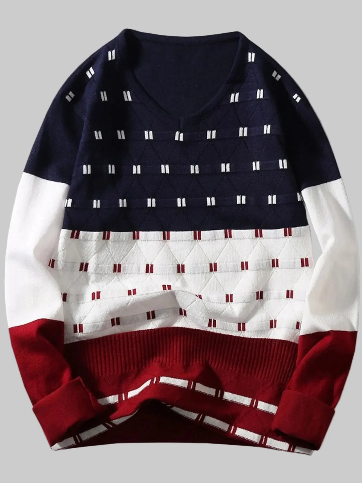 Men's V-Neck Long Sleeve Sweater