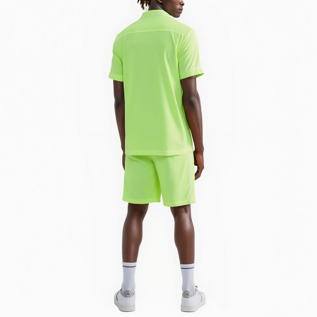 Men's Snap Button Gym Shorts in Neon - Blank State