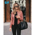 Women's PU Leather Long-Sleeve Jacket