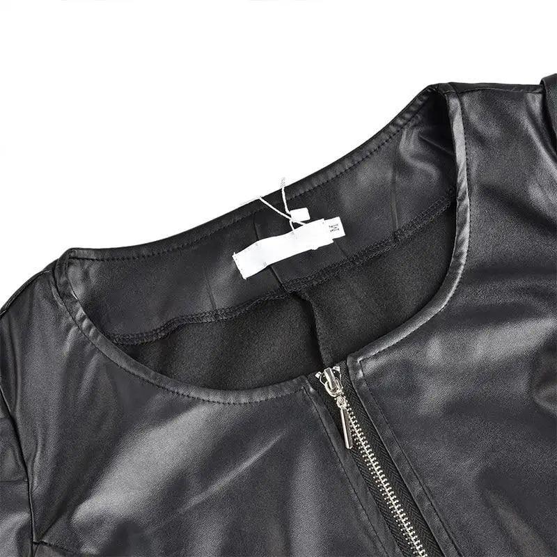 Women's PU Leather Long-Sleeve Jacket