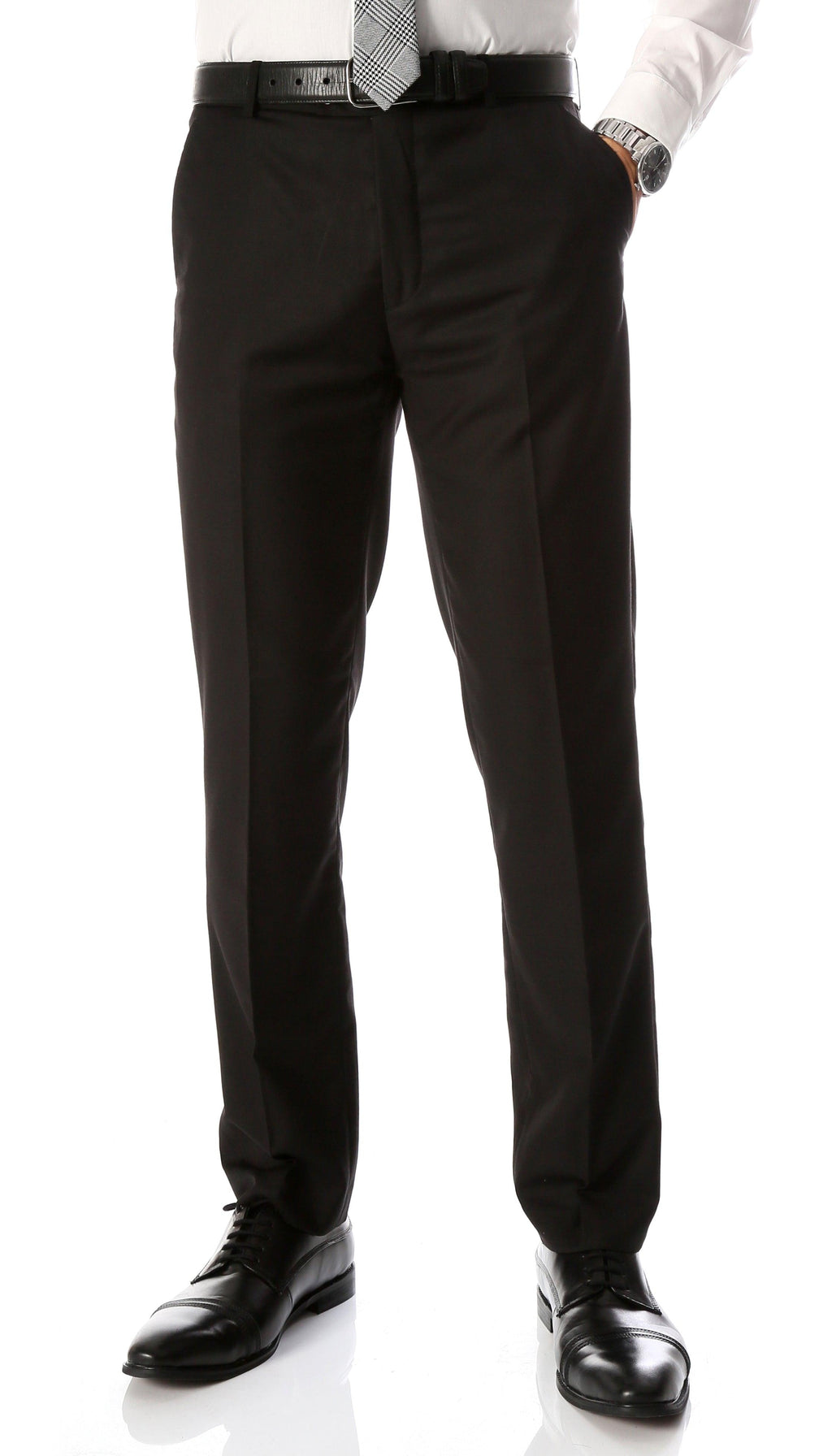 FERRECCI Men's Kent Slim Fit Polyester Dress Pants